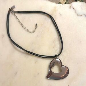 Silver Heart Pendant Necklace
